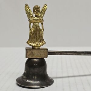 Vintage Angel Candle Snuffer Brass Iron Two Tone Metal